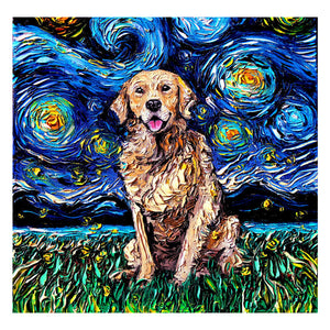 Full Diamond Painting kit - Labrador Retriever under the beautiful starry sky