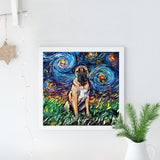 Full Diamond Painting kit - Dog kangal under the beautiful starry sky