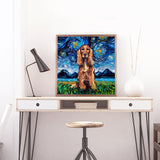 Full Diamond Painting kit - Dog IrishSetter under the beautiful starry sky