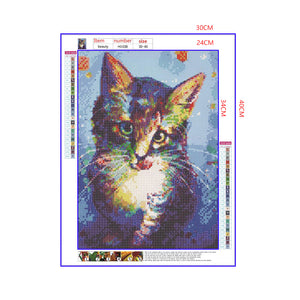 Full Diamond Painting kit - Watercolor kitten