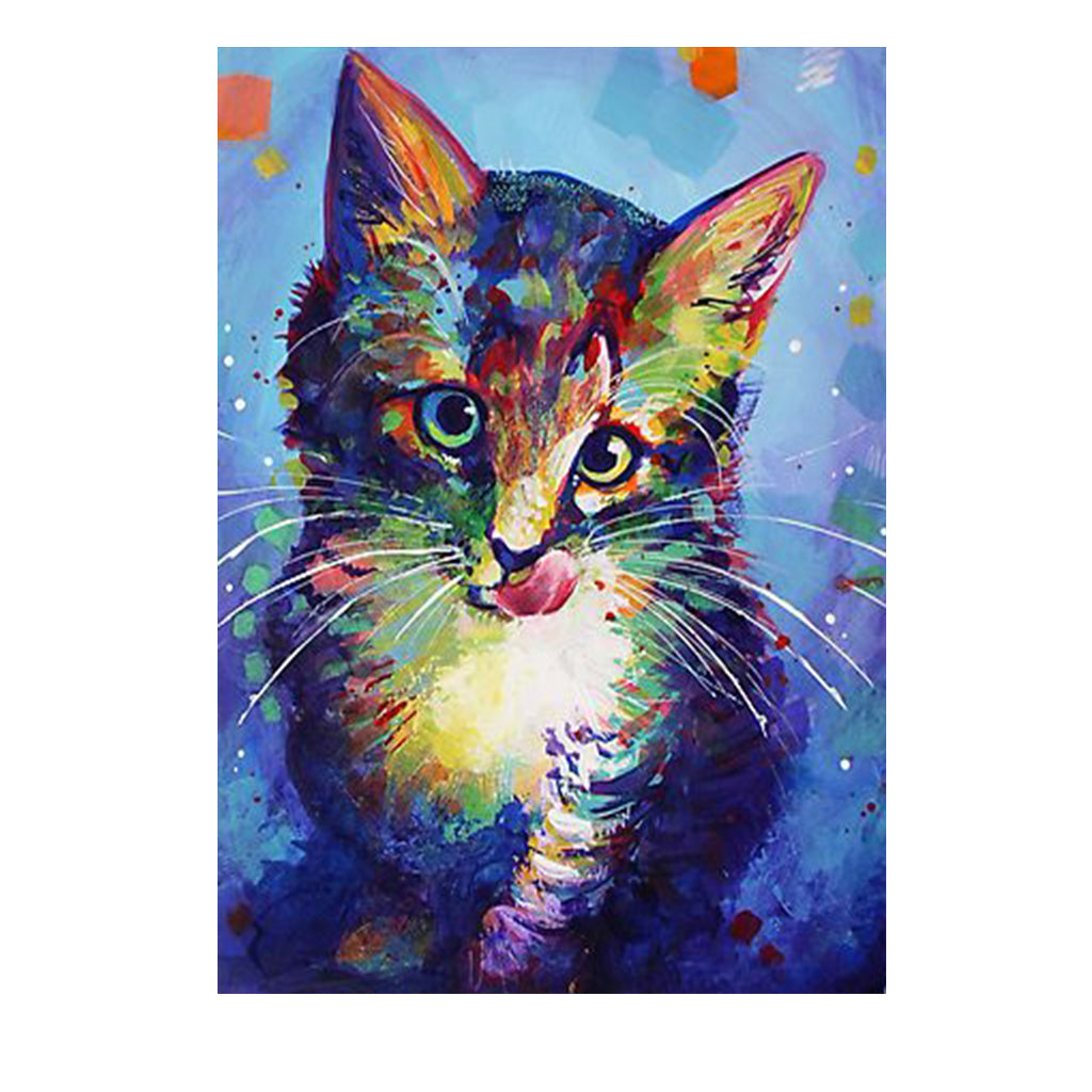 Full Diamond Painting kit - Watercolor kitten