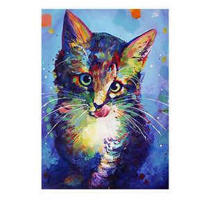 Full Diamond Painting kit - Watercolor kitten