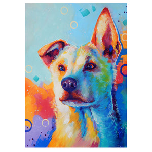 Full Diamond Painting kit - Watercolor dog