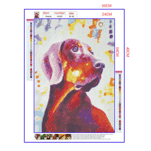 Full Diamond Painting kit - Colorful Dog