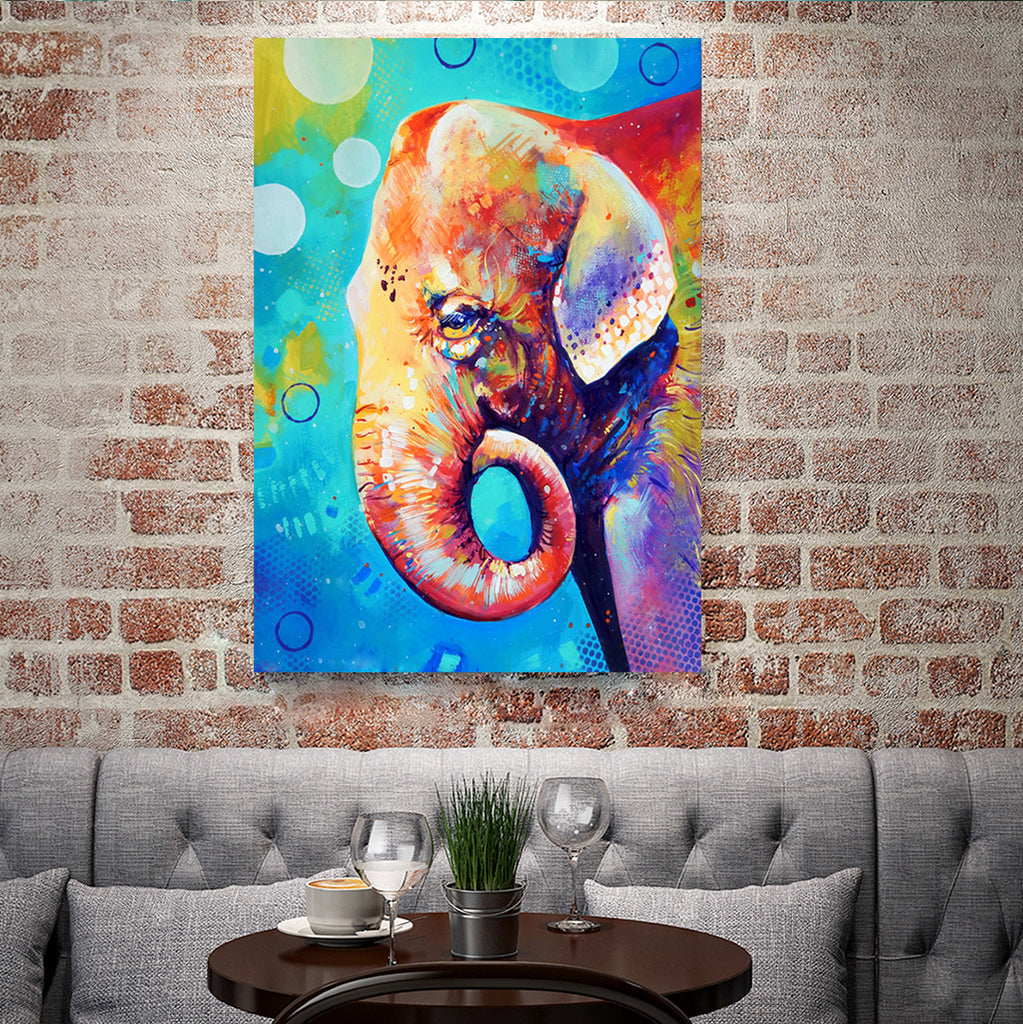 Full Diamond Painting kit - Watercolor elephant