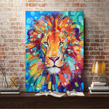 Full Diamond Painting kit - Watercolor lion