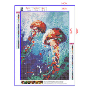 Full Diamond Painting kit - Watercolor jellyfish