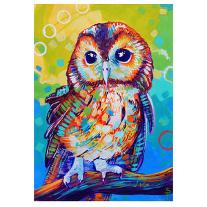 Full Diamond Painting kit - Watercolor owl