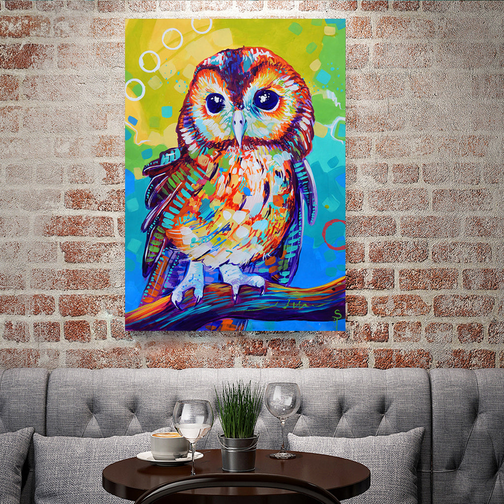 Full Diamond Painting kit - Watercolor owl
