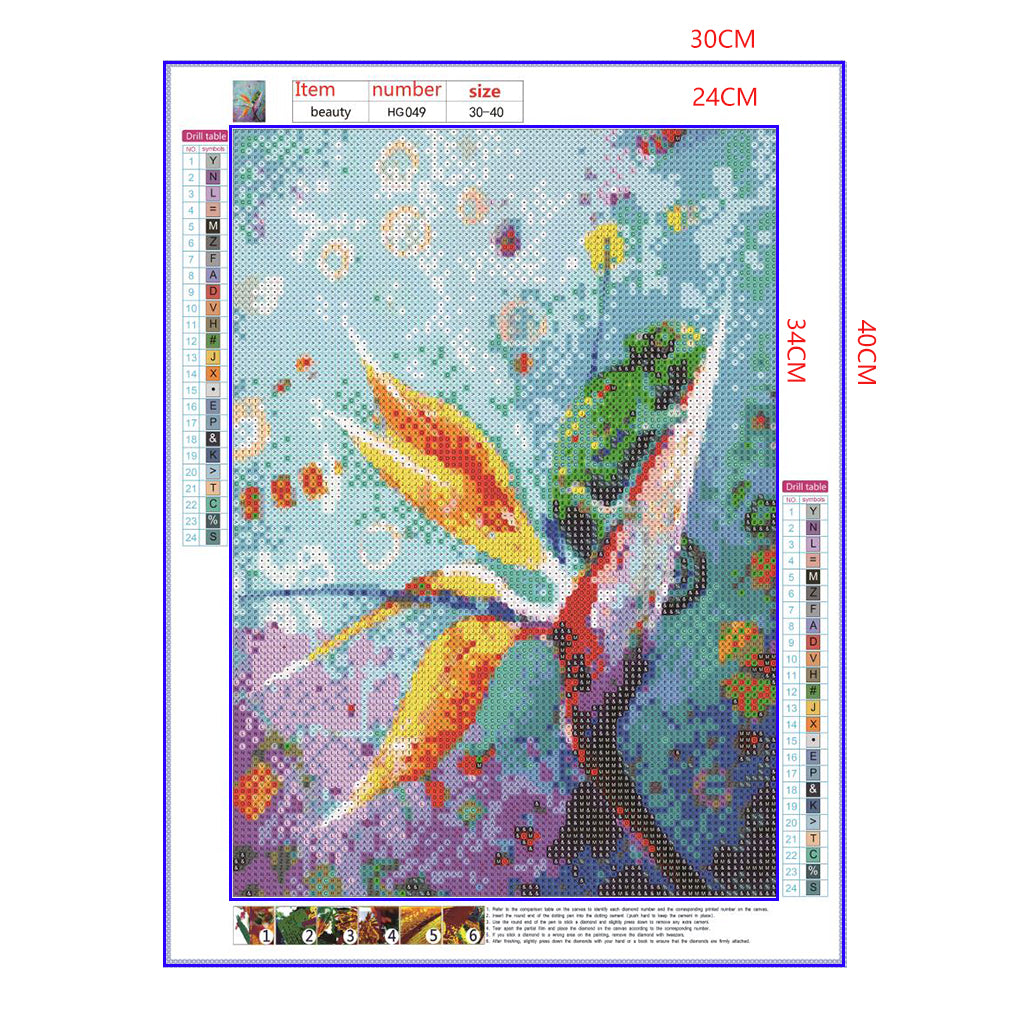 Full Diamond Painting kit - Watercolor frog