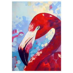 Full Diamond Painting kit - Watercolor flamingo