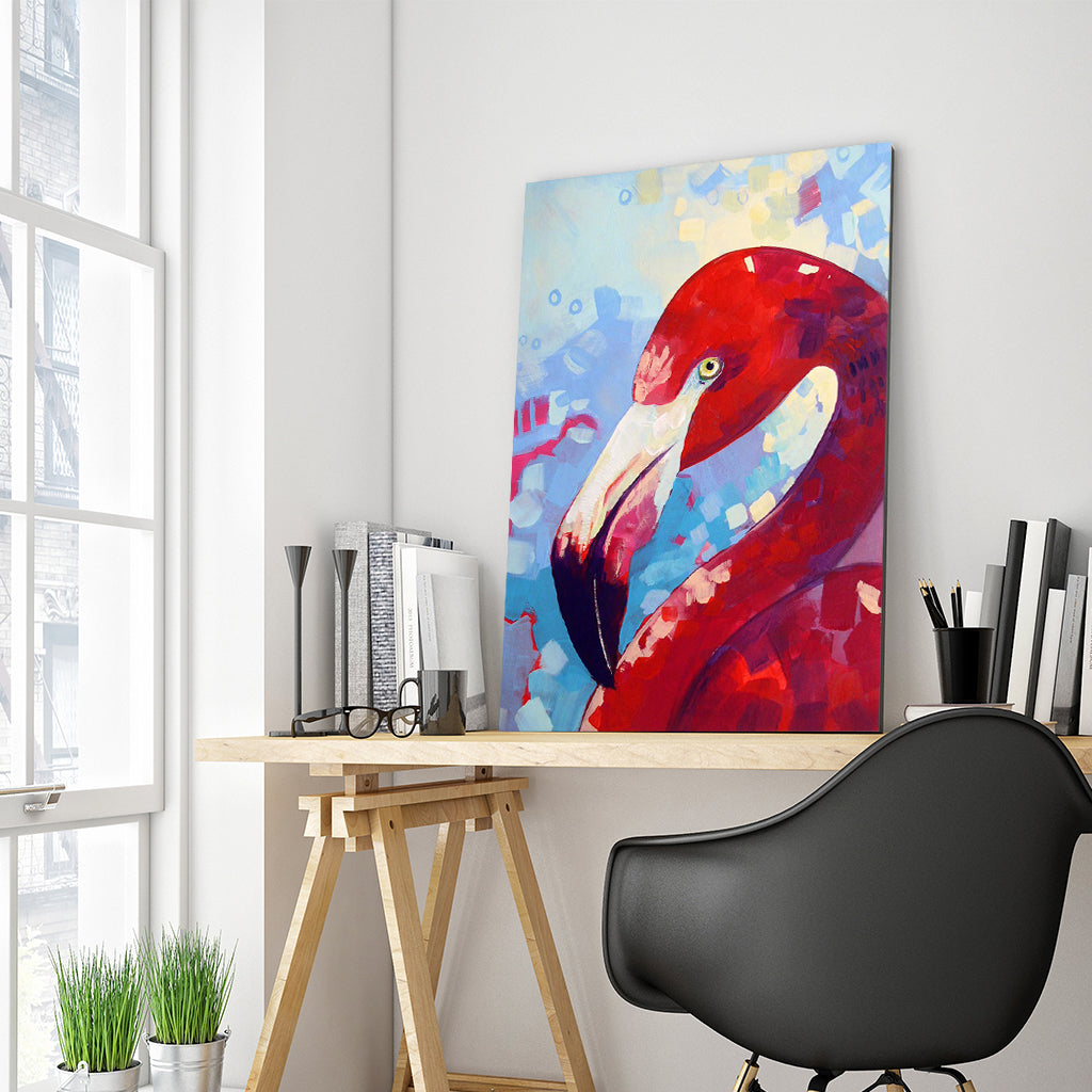 Full Diamond Painting kit - Watercolor flamingo