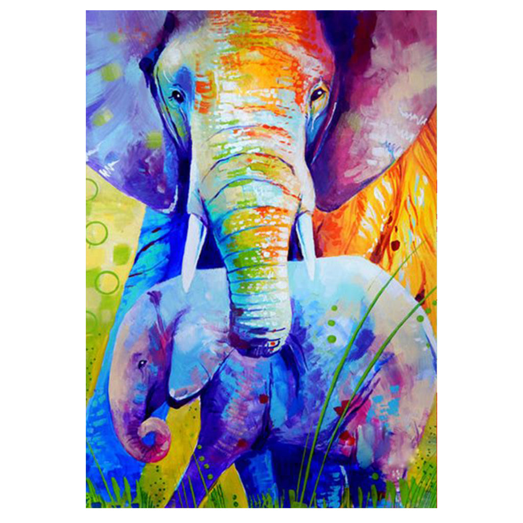 Full Diamond Painting kit - Elephant mother and child