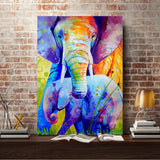 Full Diamond Painting kit - Elephant mother and child