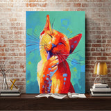 Full Diamond Painting kit - Cat licking fur