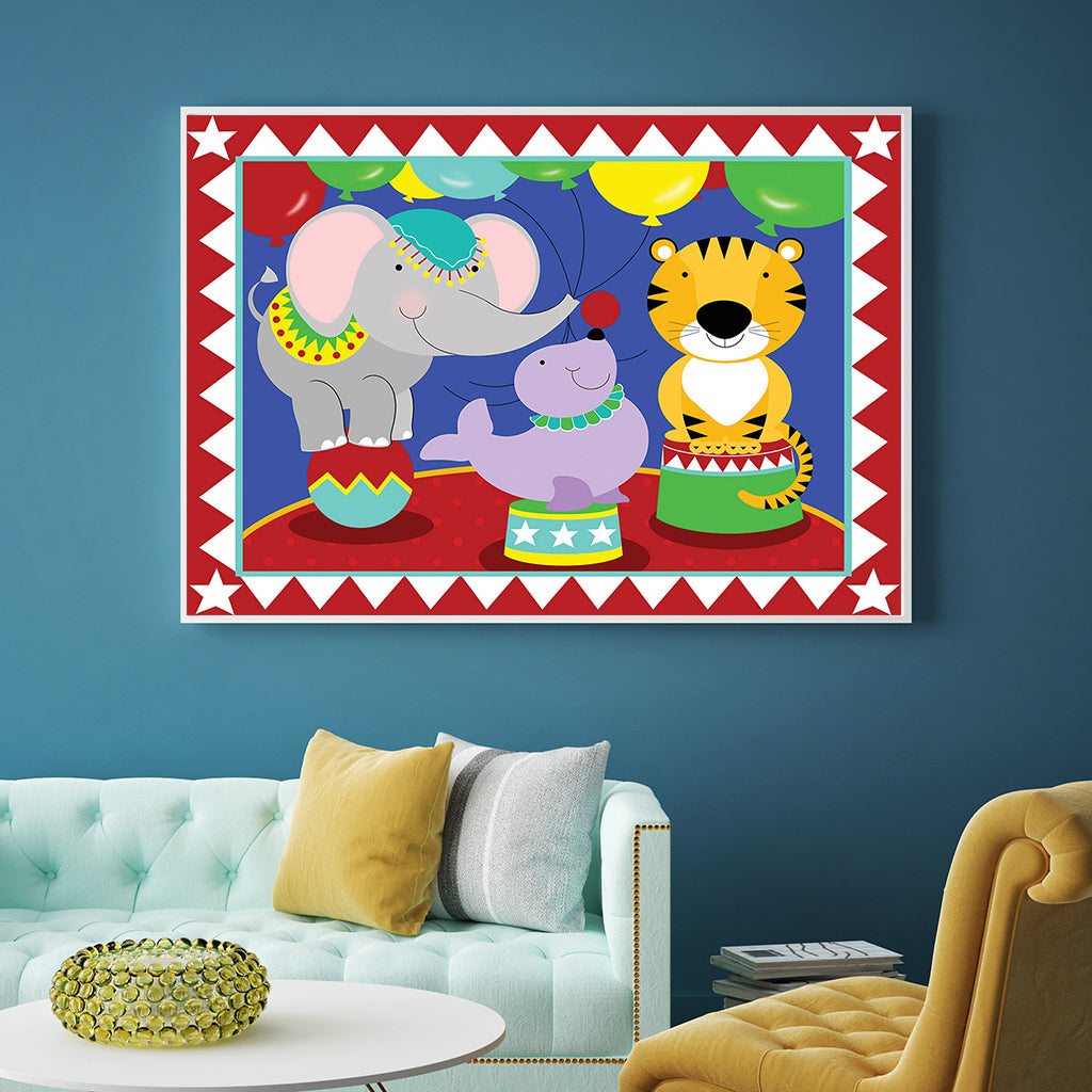 Full Diamond Painting kit - Circus animals