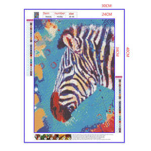 Full Diamond Painting kit - Zebra head