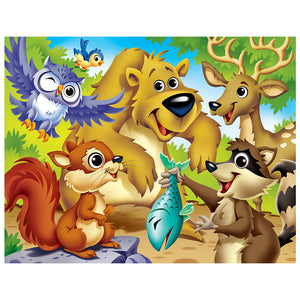 Full Diamond Painting kit - Friendly animals
