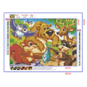 Full Diamond Painting kit - Friendly animals