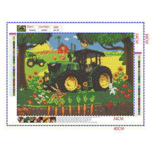 Full Diamond Painting kit - Farm Tractor