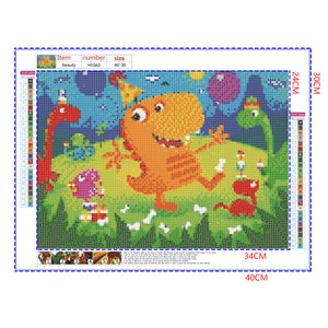 Full Diamond Painting kit - Dinosaur World