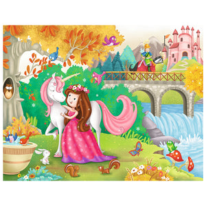 Full Diamond Painting kit - Unicorns and princesses, princes on horse