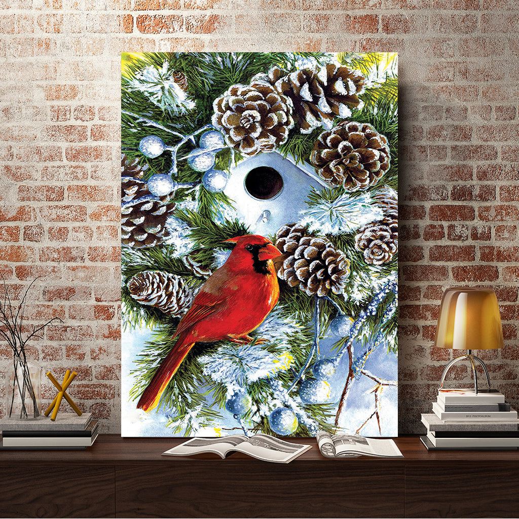 Full Diamond Painting kit - Cardinal's Nest