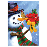 Full Diamond Painting kit - Snowman and Cardinals