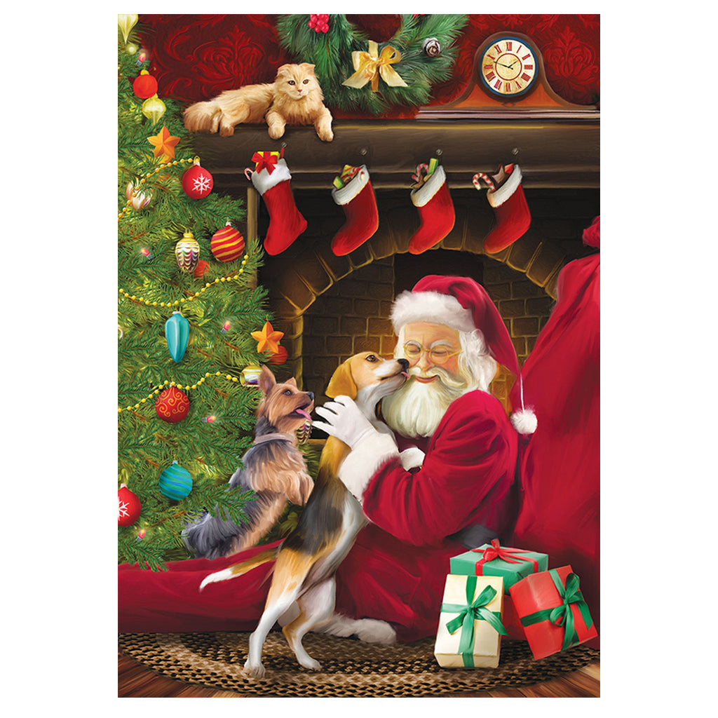 Full Diamond Painting kit - Santa and his pets