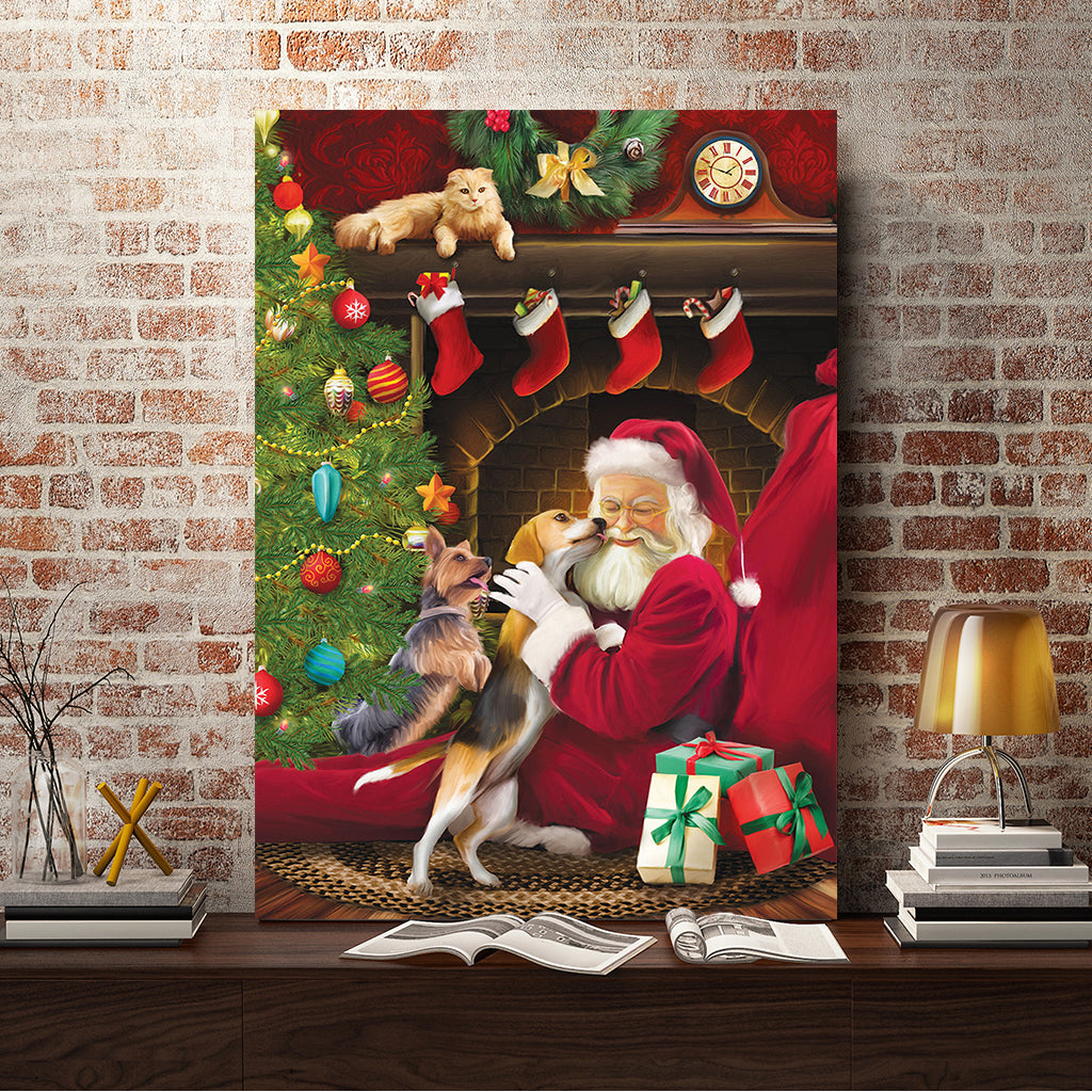 Full Diamond Painting kit - Santa and his pets