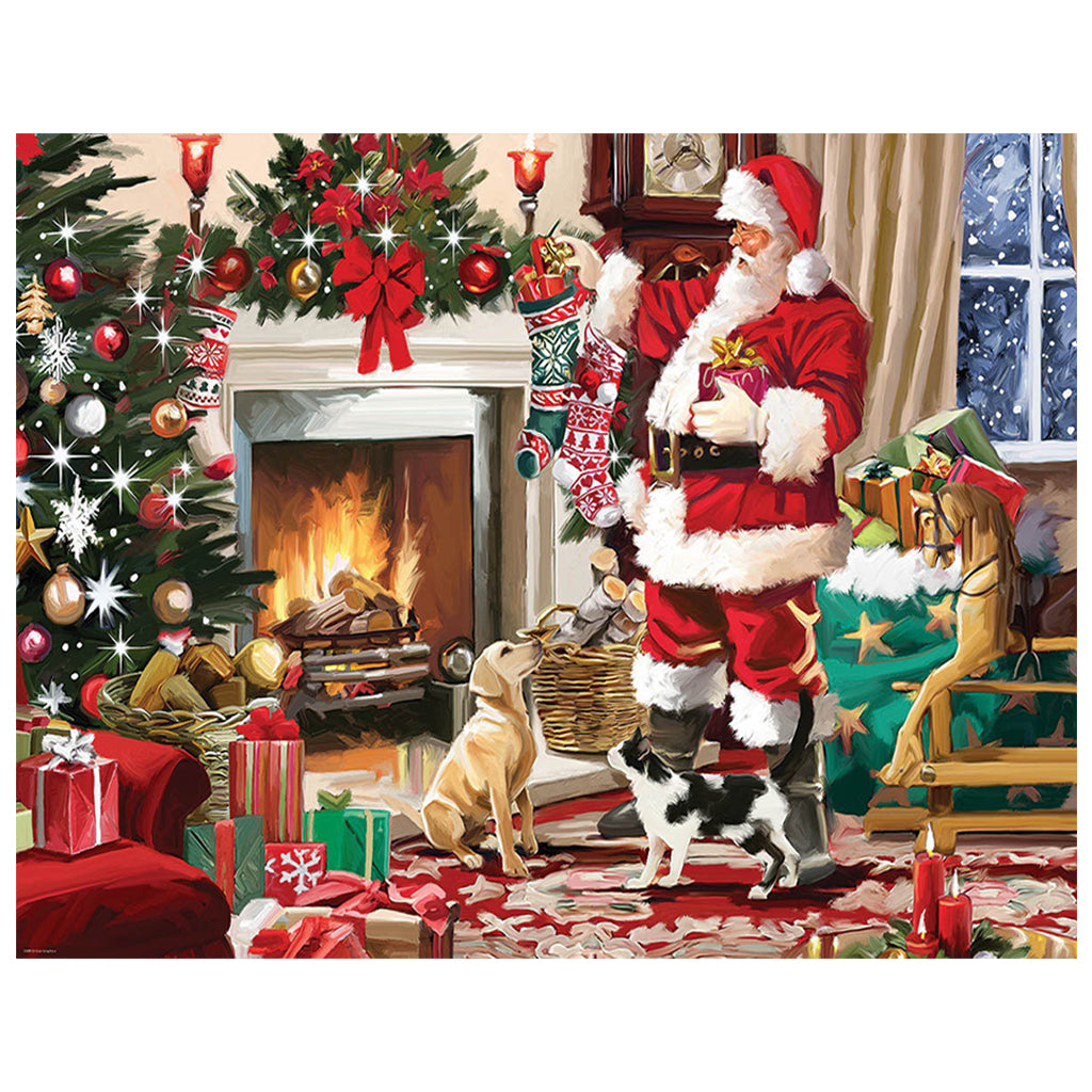 Full Diamond Painting kit - Santa Claus preparing gifts