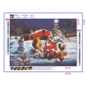 Full Diamond Painting kit - Santa Claus and Farm animals