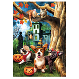 Full Diamond Painting kit - Halloween cats and dogs