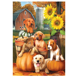 Full Diamond Painting kit - Pumpkins and dogs