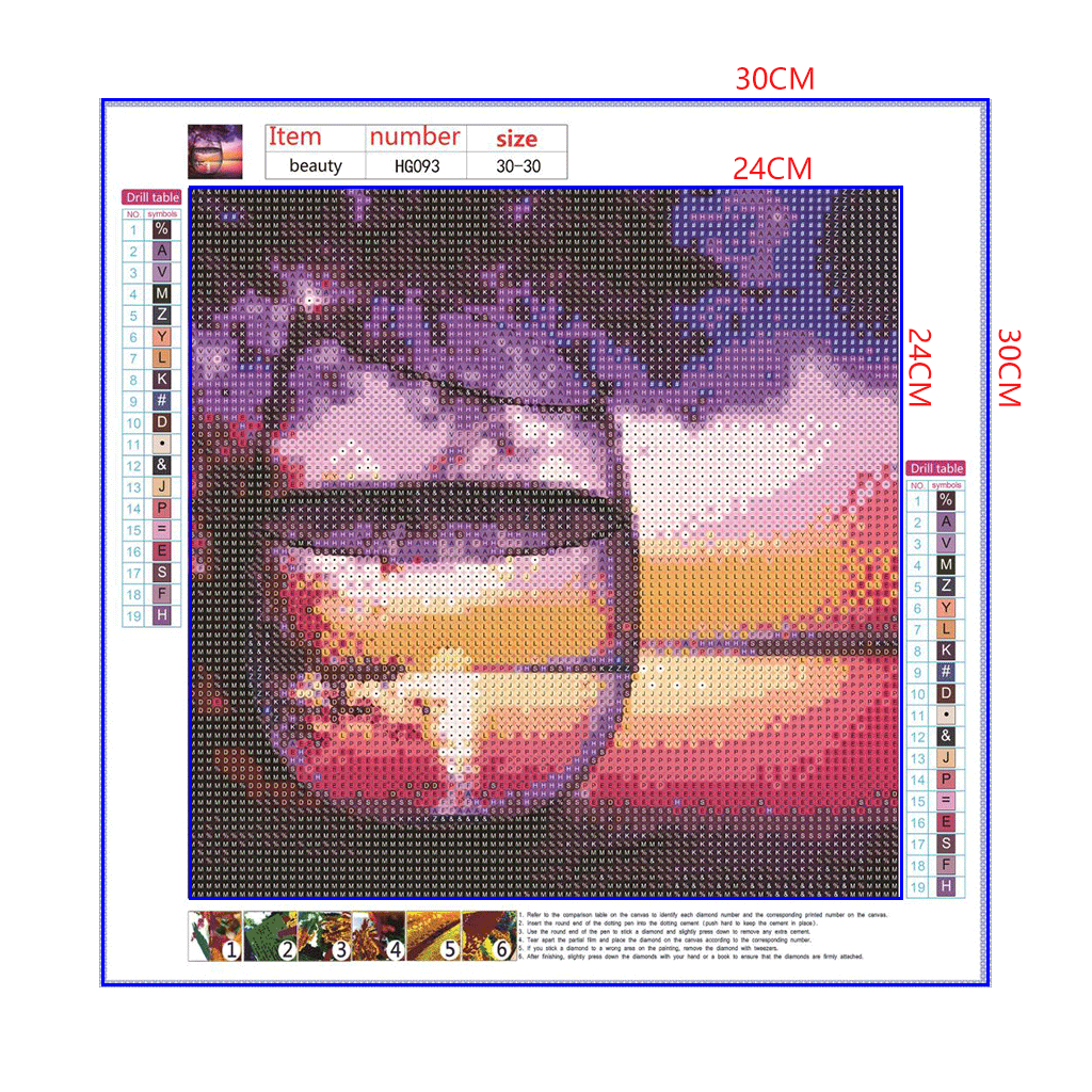 Full Diamond Painting kit - The reflection of the leaves and lake in the glass