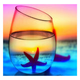 Full Diamond Painting kit - The reflection of the starfish in the glass