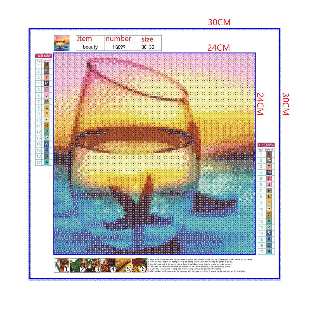 Full Diamond Painting kit - The reflection of the starfish in the glass