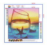 Full Diamond Painting kit - The reflection of the starfish in the glass
