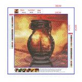 Full Diamond Painting kit - The reflection of the lighthouse in the glass bottle