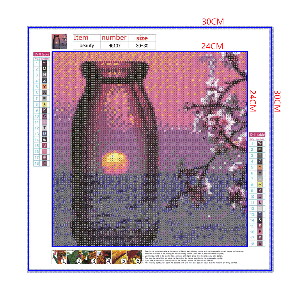 Full Diamond Painting kit - The reflection of the sunset in the glass bottle