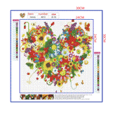 Full Diamond Painting kit - Flower heart