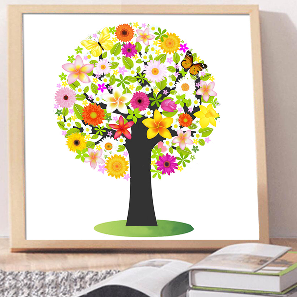 Full Diamond Painting kit - Flower tree