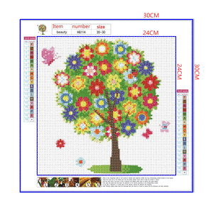 Full Diamond Painting kit - Flower tree