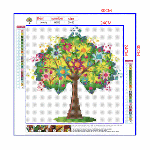 Full Diamond Painting kit - Flower tree