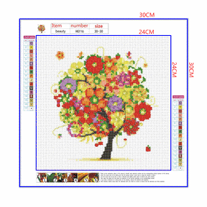 Full Diamond Painting kit - Flower tree