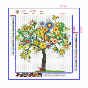 Full Diamond Painting kit - Flower tree