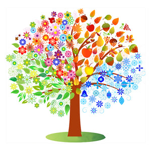 Full Diamond Painting kit - Four Seasons Tree
