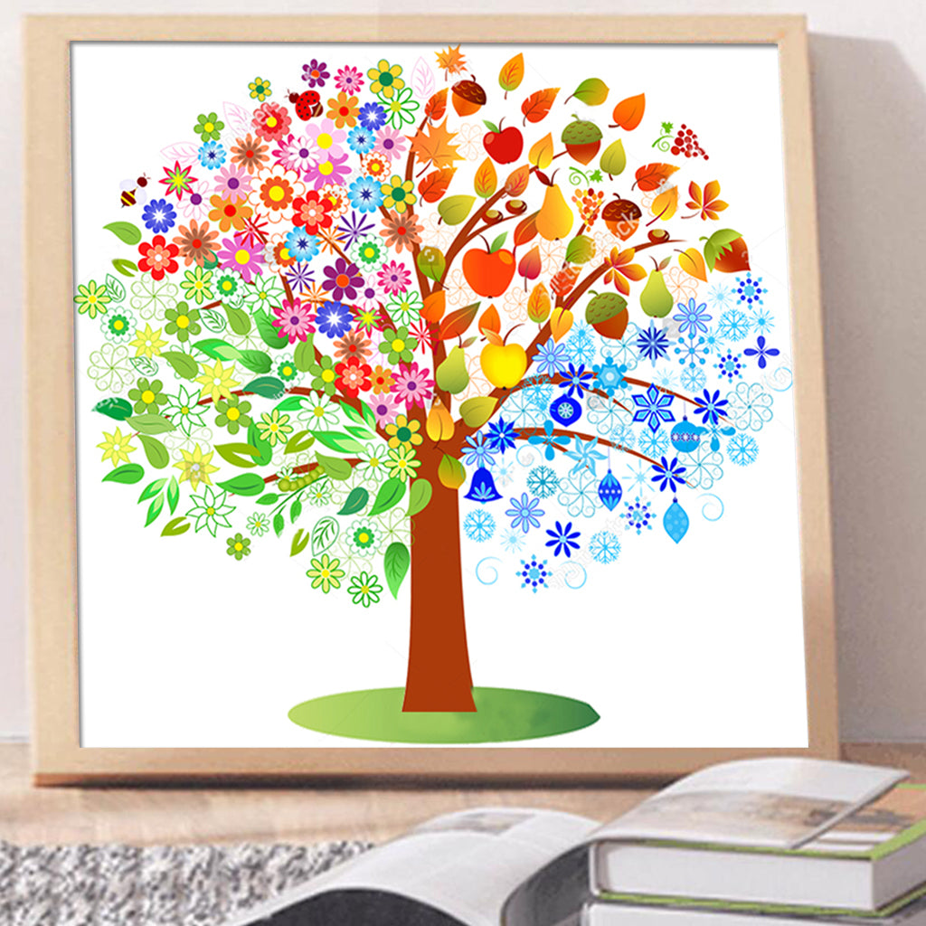 Full Diamond Painting kit - Four Seasons Tree