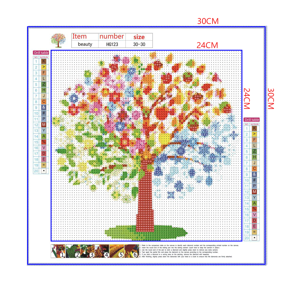 Full Diamond Painting kit - Four Seasons Tree