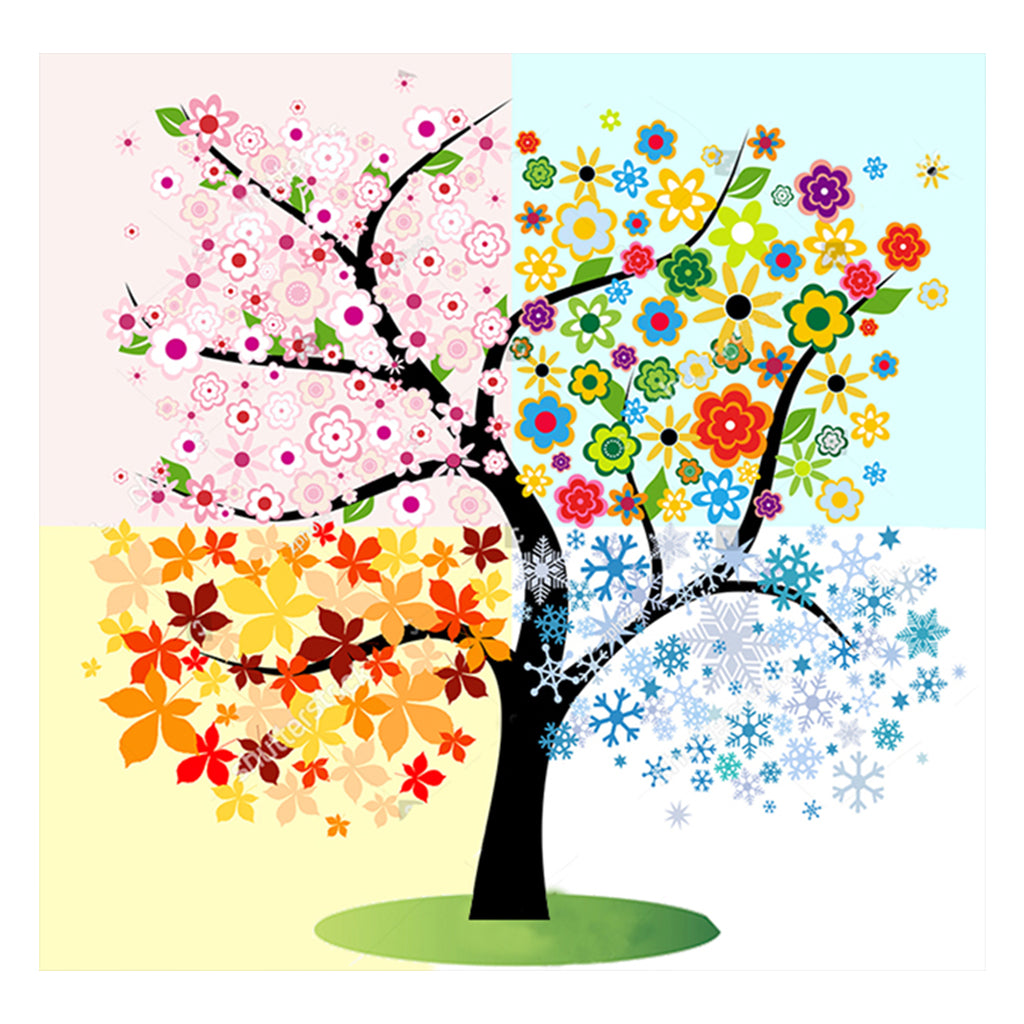 Full Diamond Painting kit - Four Seasons Tree